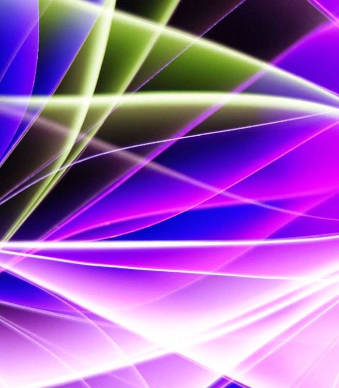 Abstract glowing green lines representing soft inner energy flow